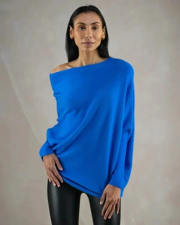 Draped Casual Asymmetrical Women's Sweater