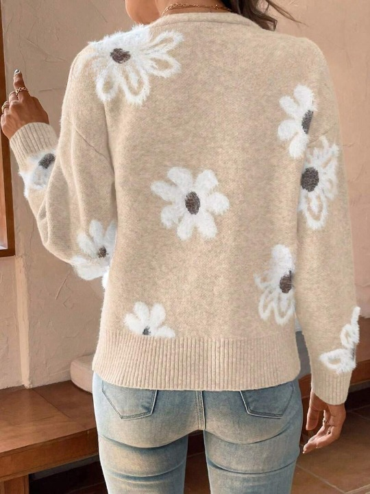 Julia – Cardigan with Floral Pattern