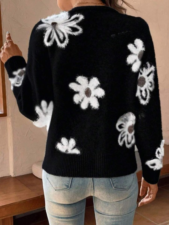 Julia – Cardigan with Floral Pattern