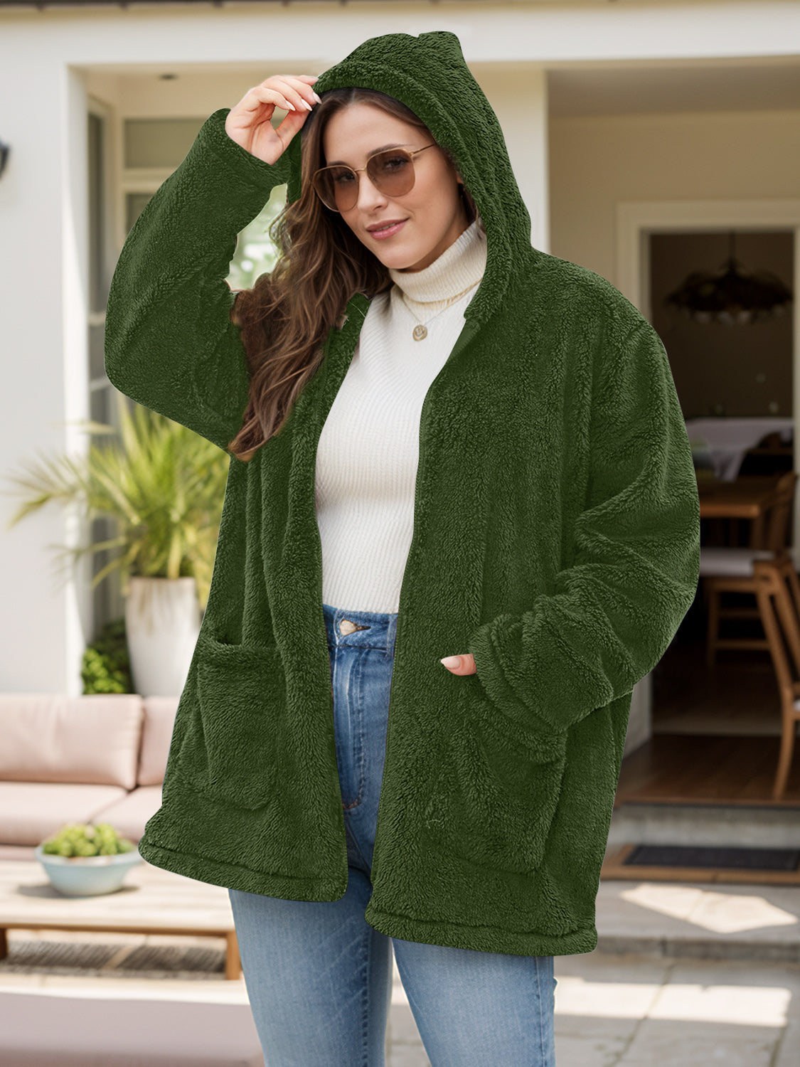 Emma - Teddy Winter Coat with Hood for Women