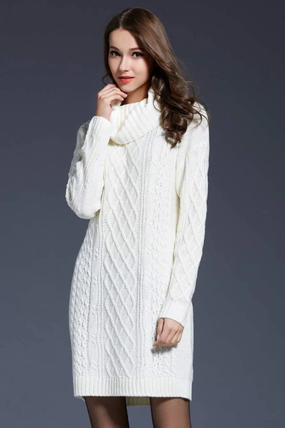 Els - Knitted Sweater Dress for Autumn & Winter