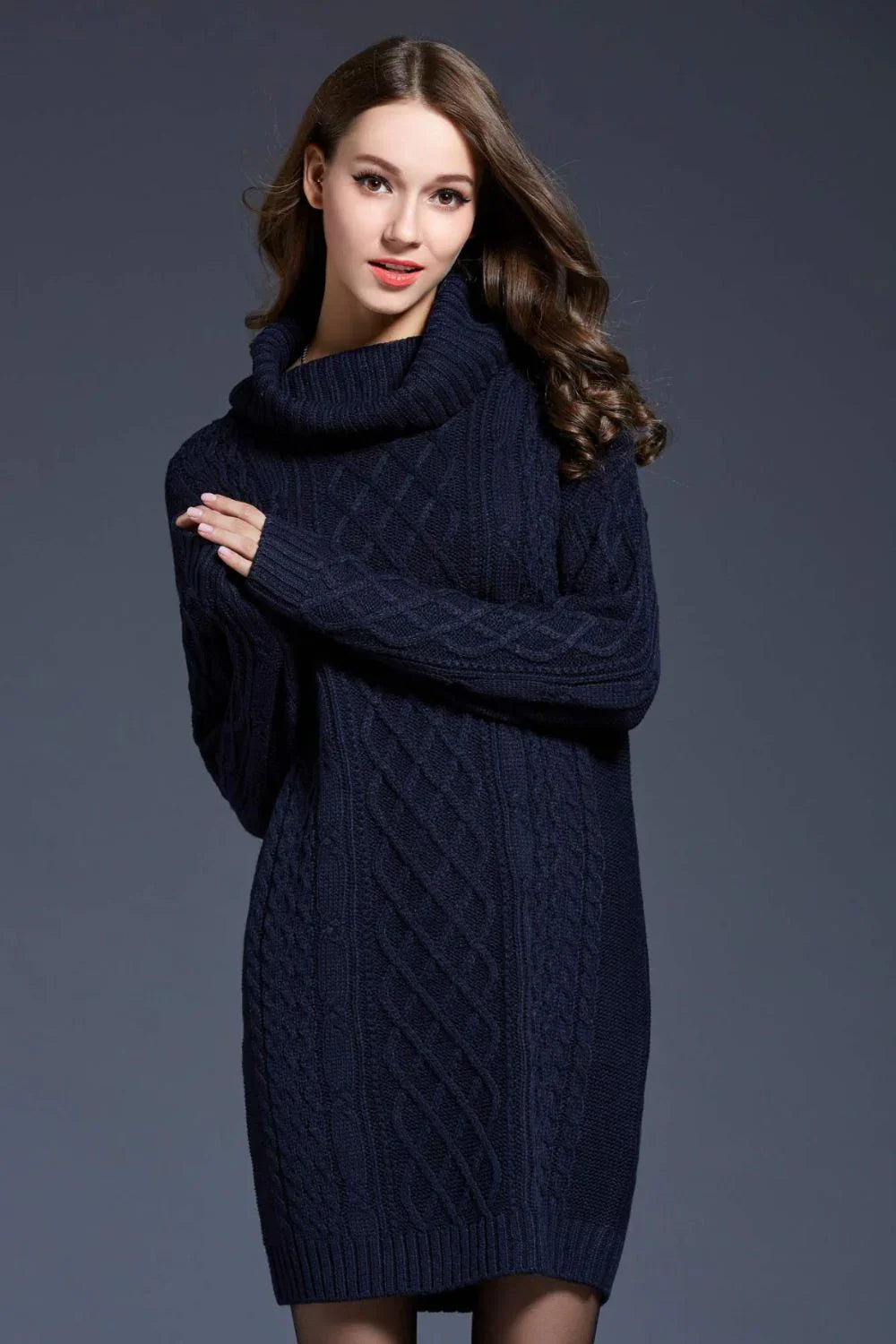 Els - Knitted Sweater Dress for Autumn & Winter