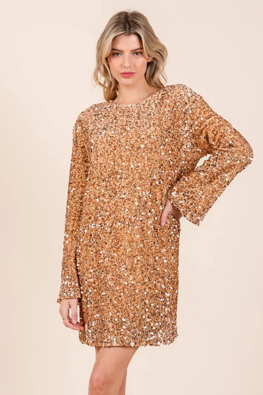 Sera - Stylish Glitter Cocktail Dress