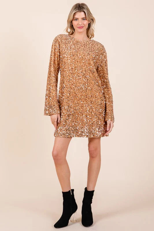 Sera - Stylish Glitter Cocktail Dress