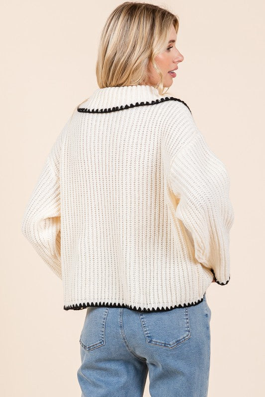 Knitted Cardigan for Women - Ideal for Fall & Winter