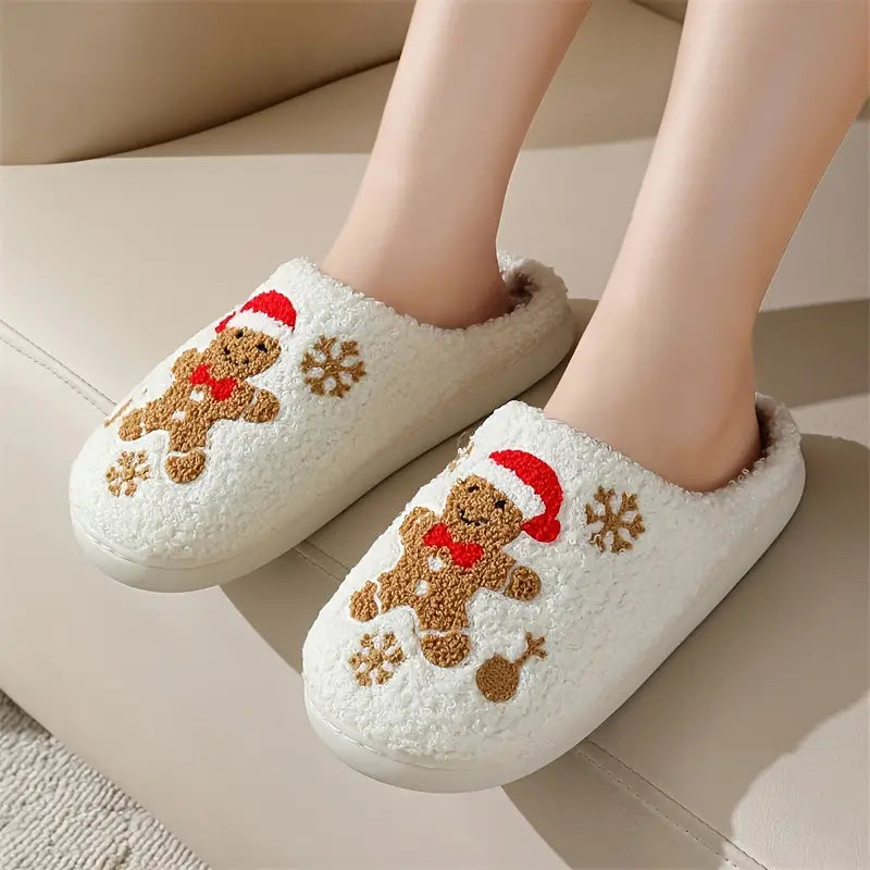 Christmas Gingerbread Slippers