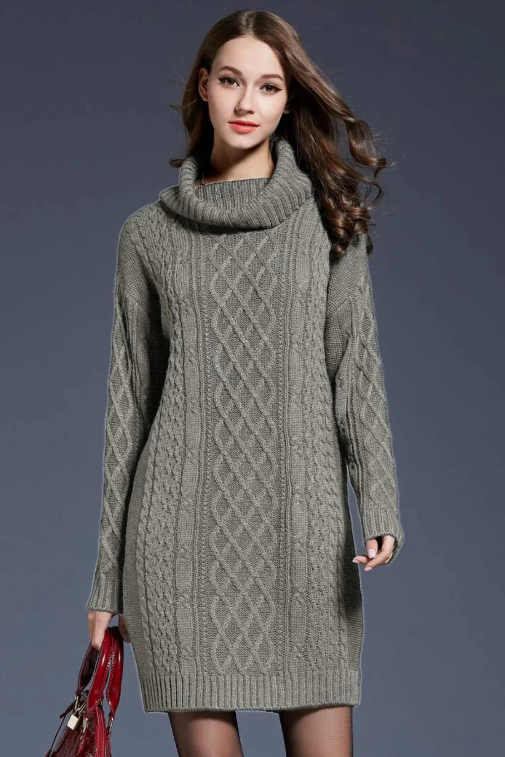 Els - Knitted Sweater Dress for Autumn & Winter