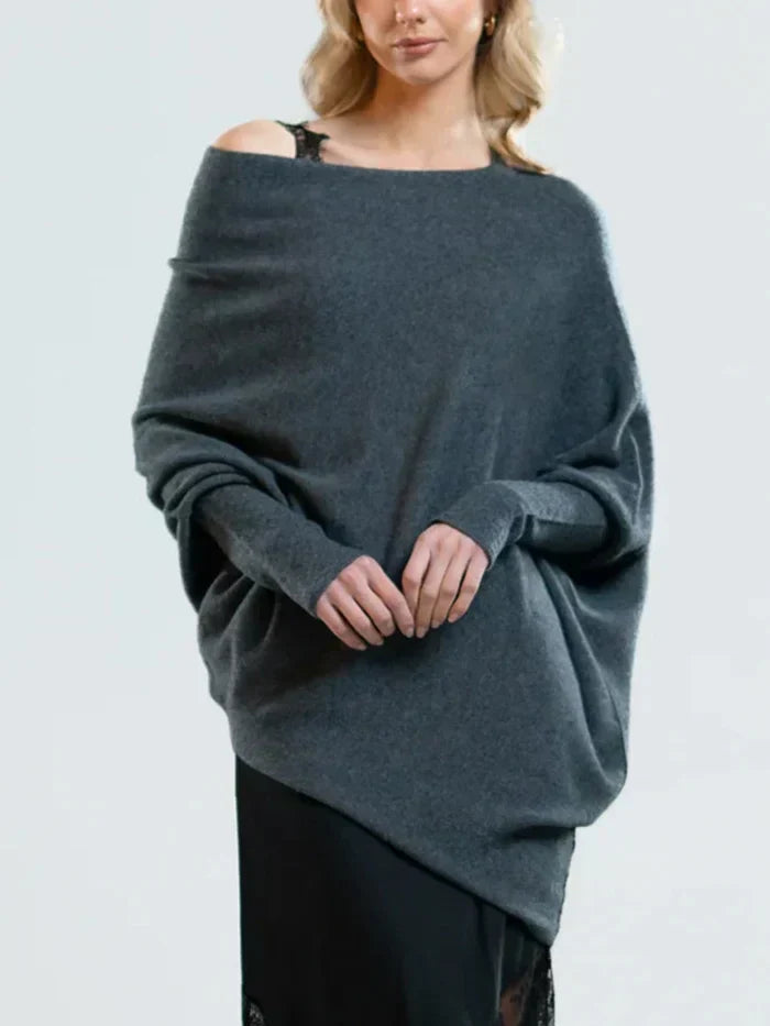 Draped Casual Asymmetrical Women's Sweater