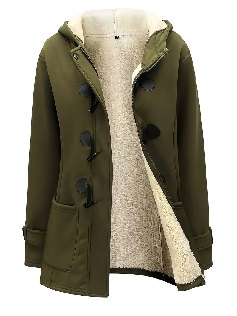 Daisy - Warm Women's Winter Coat with Fur Lining and Hood