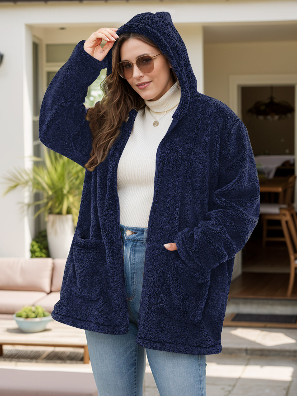 Emma - Teddy Winter Coat with Hood for Women