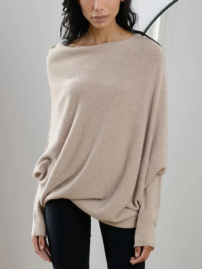 Draped Casual Asymmetrical Women's Sweater