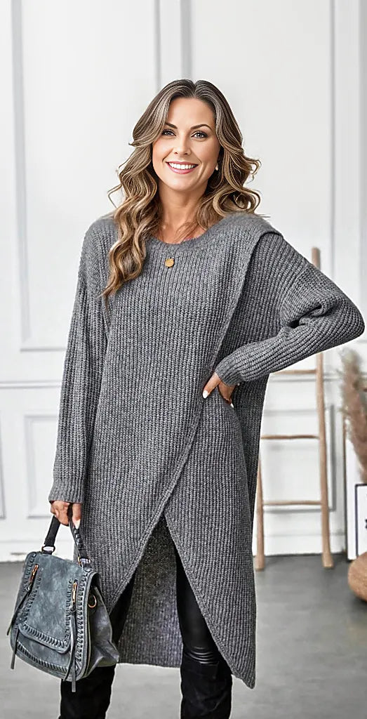 Comfortable Plain Knitted Women's Sweater