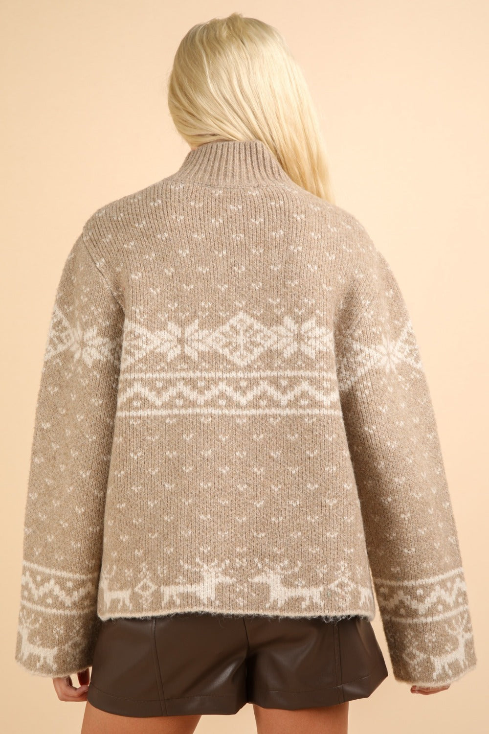 Beige Christmas Sweater for Women