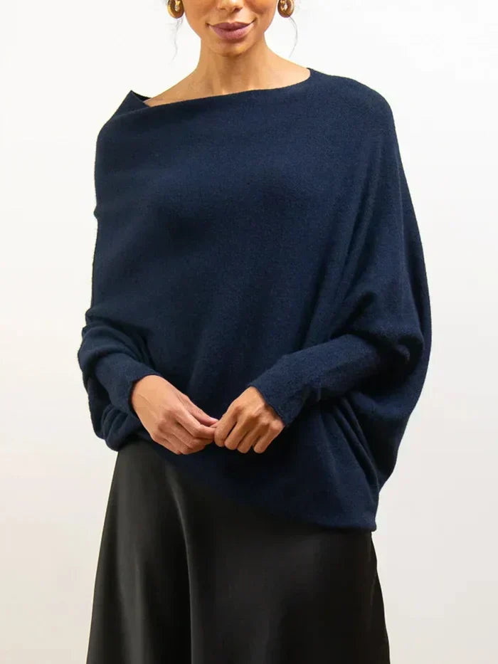 Draped Casual Asymmetrical Women's Sweater