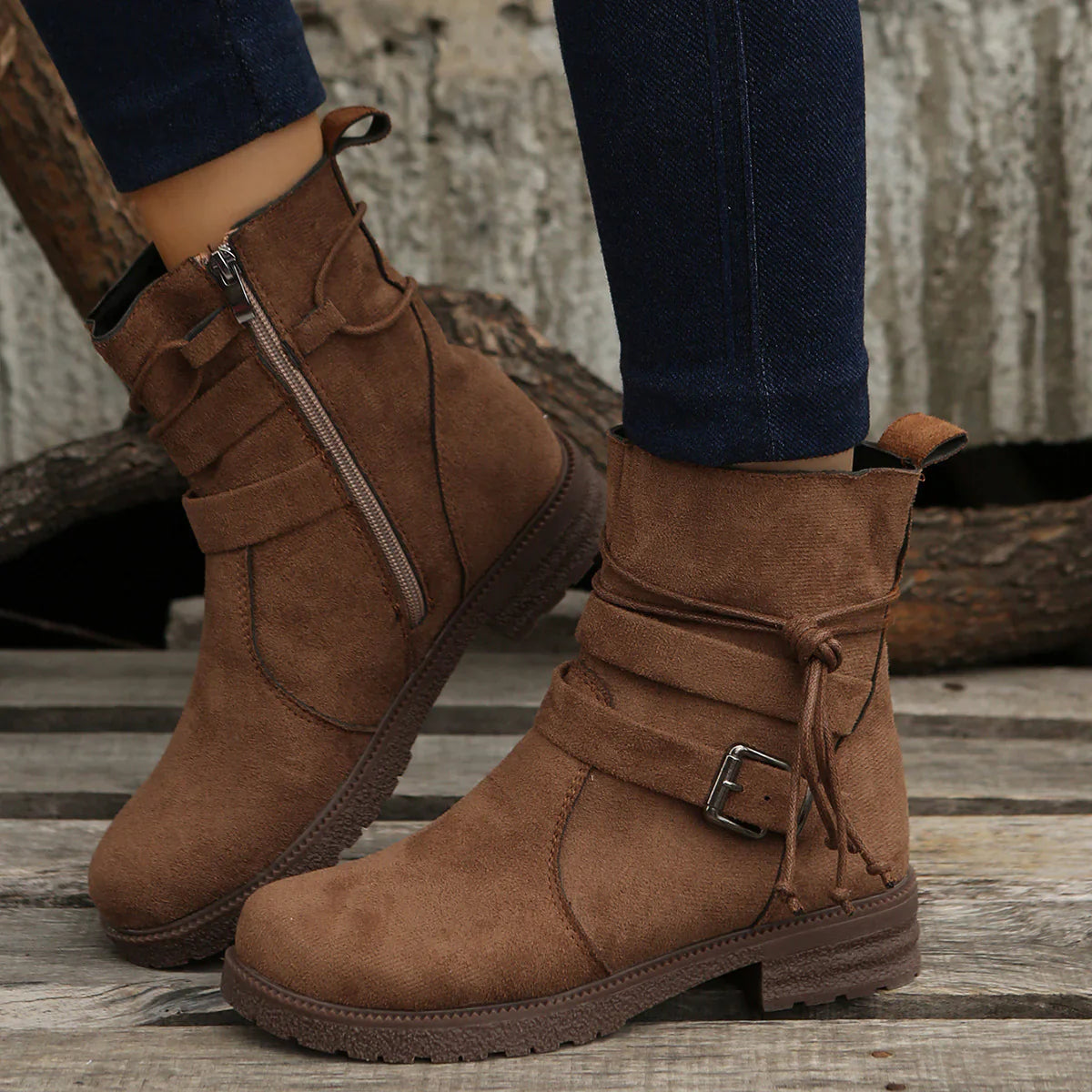 Diana - Suede Ankle Boots