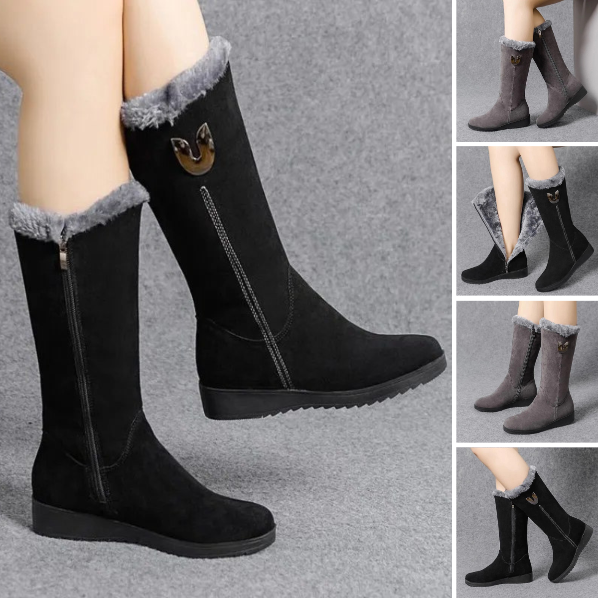 Emilia - The Most Comfortable Warm Winter Boots with High Fur