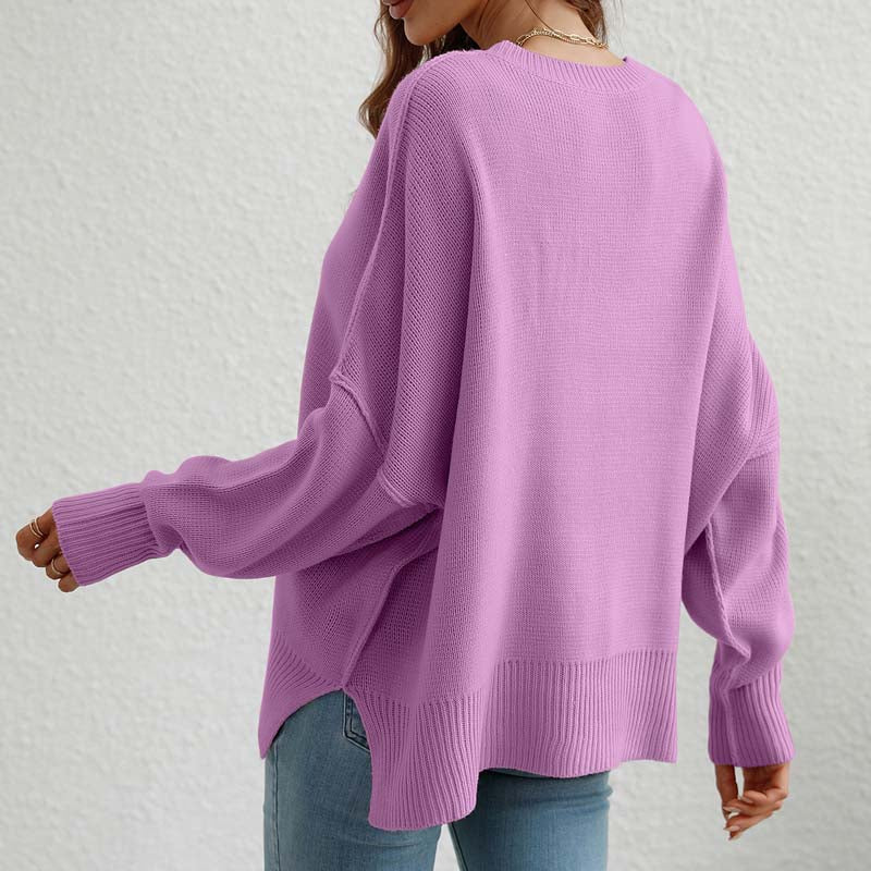 Kelly | Perfect Knitted Sweater in Solid Color for Women