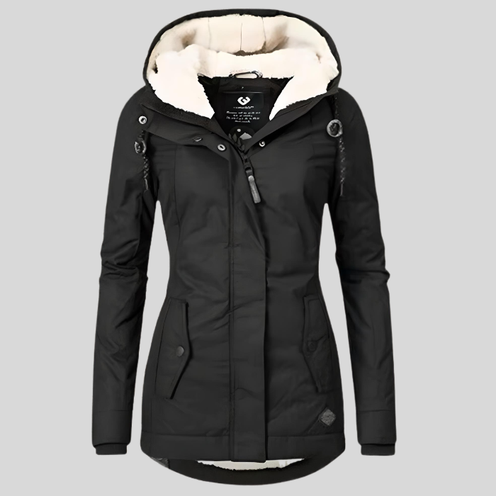 Maggie - Long and Waterproof Winter Coat with Hood and Warm Lining