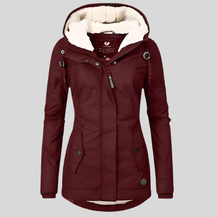 Maggie - Long and Waterproof Winter Coat with Hood and Warm Lining