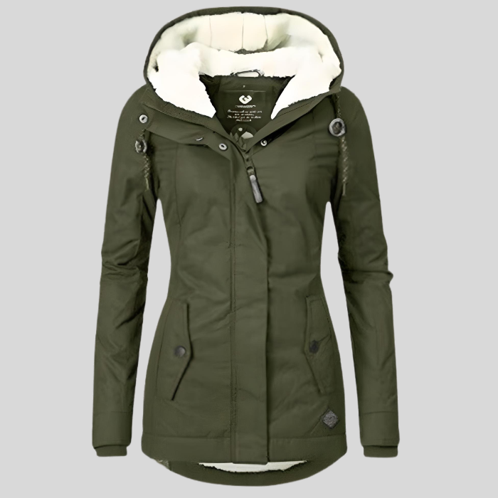 Maggie - Long and Waterproof Winter Coat with Hood and Warm Lining