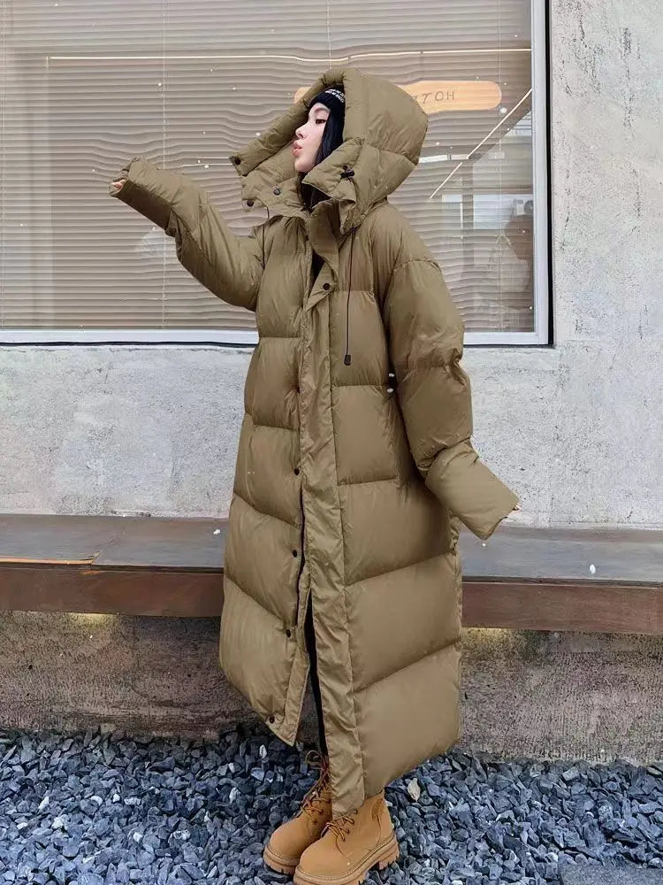 Sareena - Long Stylish Down Jacket with Hood