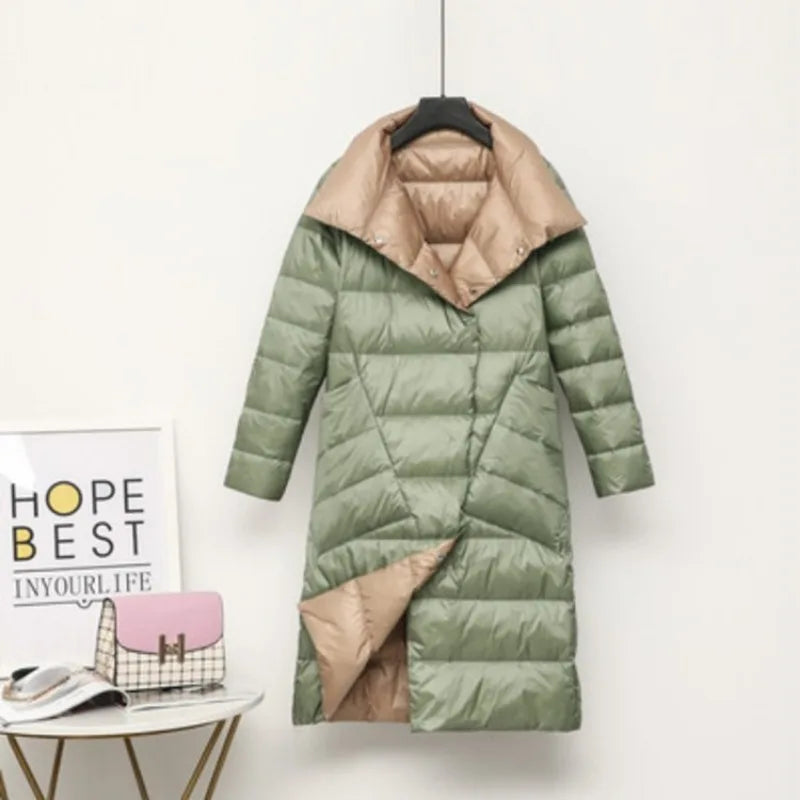 Quilted Reversible Women's Winter Coat