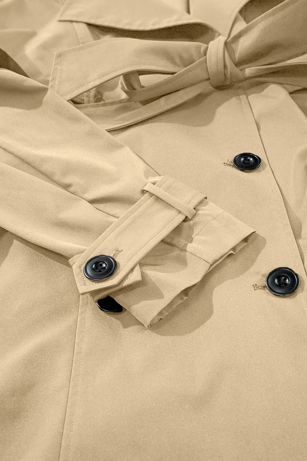 Stylish Beige Women's Trench Coat